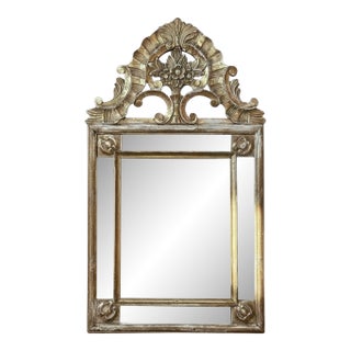 18th Century Italian Neoclassical Period Hand-Carved Giltwood Mirror For Sale