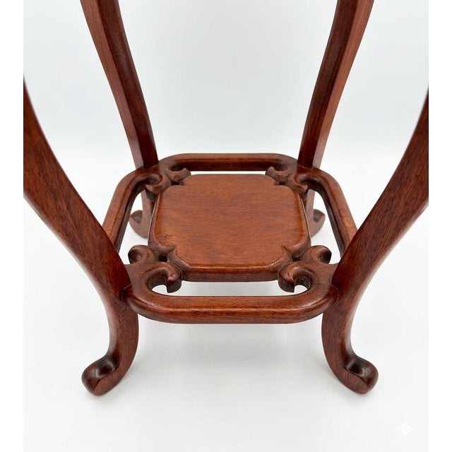 Mid-Century Chinoiserie Drinks Table, Plant Stand, Hand-Carved Rosewood, 1950s For Sale In Savannah - Image 6 of 7