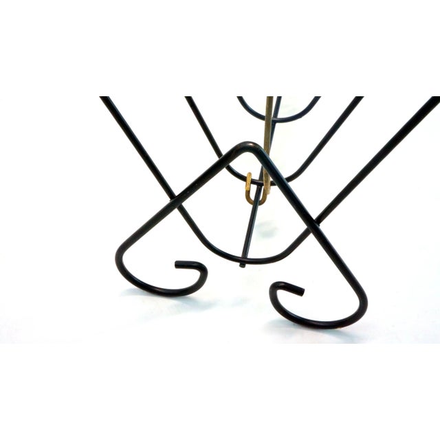 Mid 20th Century Vintage Mid-Century Modern Metal Wire Magazine Rack For Sale - Image 5 of 8