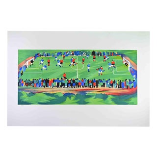 Giovanni Omiccioli, Football Camp, 1973, Lithograph For Sale