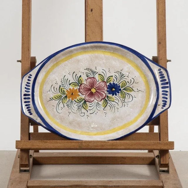 Oval Ceramic Tray Plate from Deruta, 1990s For Sale - Image 3 of 8