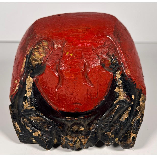 Wood Japanese Carved Wood Mokugyo Fish Drum For Sale - Image 7 of 10