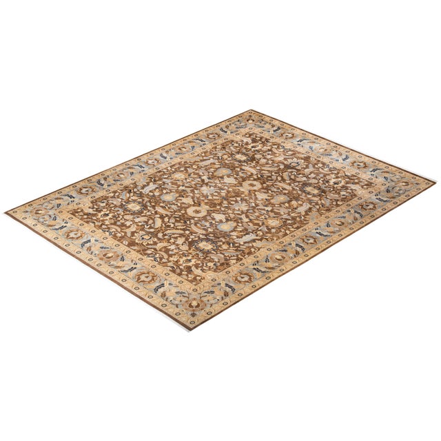 Brown Mogul, One-of-a-Kind Hand-Knotted Area Rug - Brown, 10' 3" x 13' 9" For Sale - Image 8 of 8