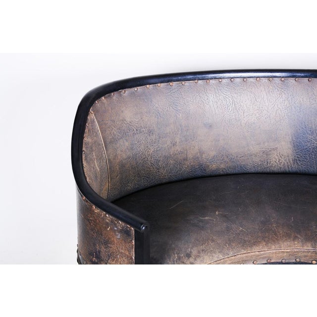 Black Black Sofa attributed to Otto Prutscher, 1890s For Sale - Image 8 of 15