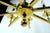 Hollywood Regency Eight-Light Brass Spoke Chandelier For Sale - Image 3 of 6