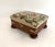 English Needlepoint and Mahogany Foot Stool For Sale - Image 4 of 9