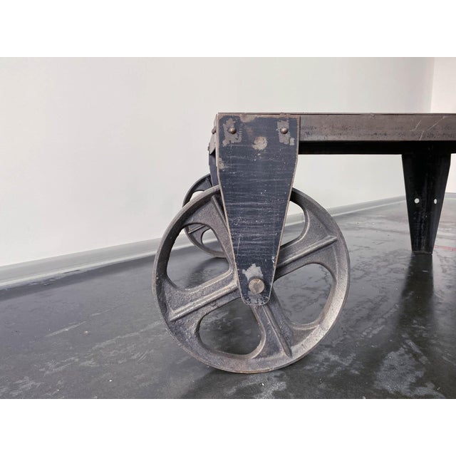 Brutalist Industrial Steel Coffee Table For Sale - Image 6 of 12