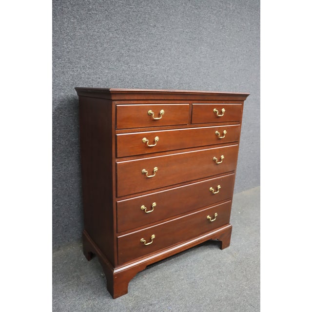 Traditional Kittinger Mahogany Gentleman’s Chest Williamsburg Adaptation For Sale - Image 3 of 12