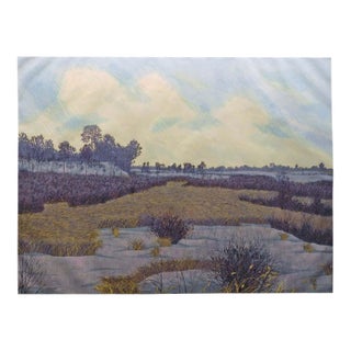 Gordon Mortensen "Winter Sunset" Hand Signed Woodcut Art Print Make an Offer For Sale