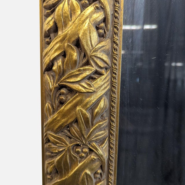 2000 - 2009 Carved Leaves and Berries Wood Mirror For Sale - Image 5 of 6
