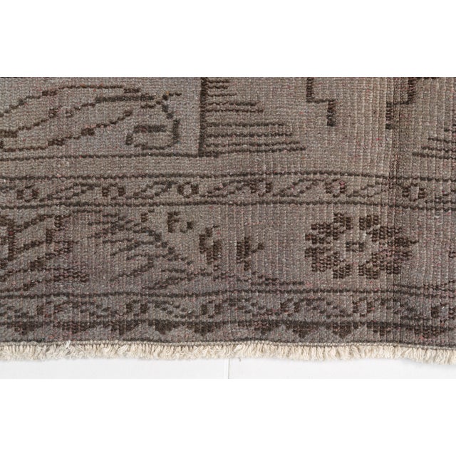 Mid 20th Century Oushak Floral Wool Carpet For Sale - Image 9 of 10