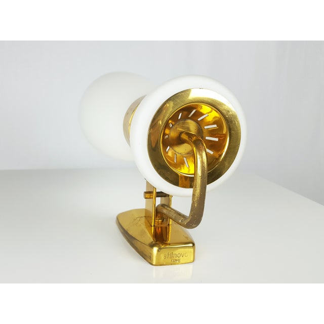 Large Opaline Glass and Brass Sconce 2118 from Stilnovo, 1959 For Sale - Image 15 of 17