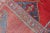 Colorful Turkish Wide Runner in Rich Red and Steel Blue 3'10 X 12'7 For Sale In Atlanta - Image 6 of 7
