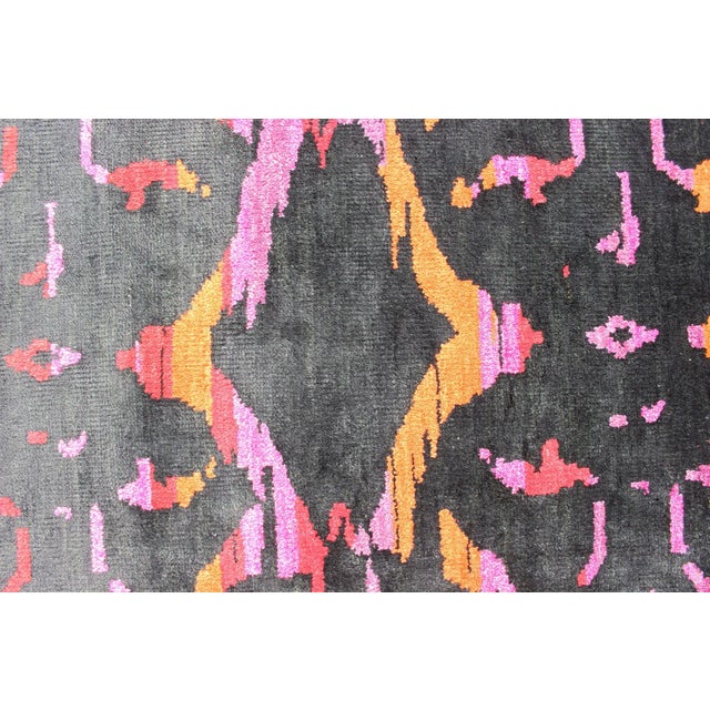 Modern Rug by Keivan Woven Arts in Wool With Silk and Abstract Design For Sale - Image 10 of 13