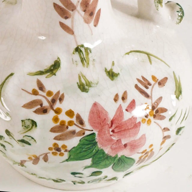 Antique Floral Hand-Decorated Ceramic Jug For Sale - Image 5 of 7