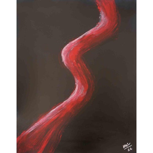 Anna Maria Caboni, Red Kaminari, Acrylic by Anna Maria Caboni, 2026, Acrylic For Sale