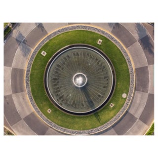 Hello World, Circular Water Fountain Shot Directly From Above, Photographic Paper For Sale