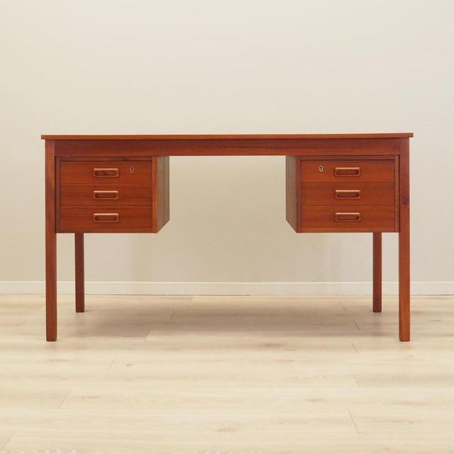 Vintage Danish Teak Desk, 1970s For Sale - Image 14 of 14