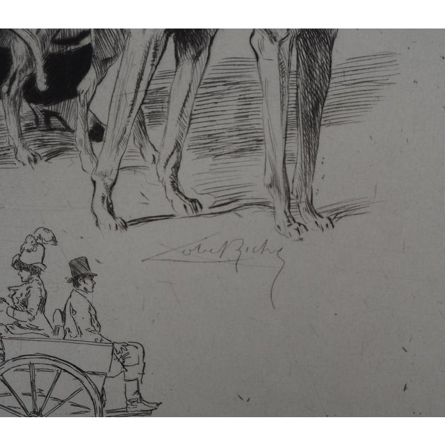 Alméry Lobel-Riche, The Walk of Dogs, Original Etching For Sale - Image 4 of 8