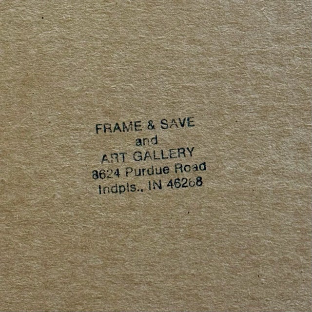 Vintage 1989 Anson Arts & Heritage Festival Large Abstract Framed Exhibition Print For Sale - Image 9 of 9