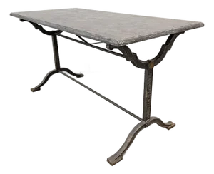 19th Century French Cast Iron Bistro Table, L. Buchon St. Etienne Foundry