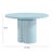 Elora Blue Lacquer Round Dining Table For Sale - Image 9 of 10