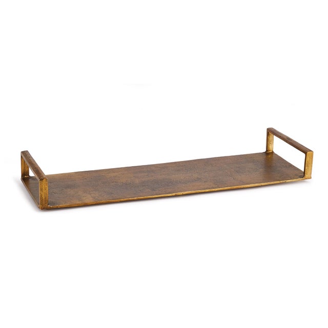 This cast aluminum tray is a beautiful way to display a special accent, vase or candleholder. Substantial in size, and...