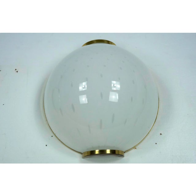 Gold Large Round Murano Bullicante Glass Sconces with Brass, Italy, 1970s, Set of 2 For Sale - Image 8 of 13