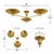 Brass Handcrafted Solid Brass 3-Light Flush Mount Ceiling Fixture For Sale - Image 8 of 9