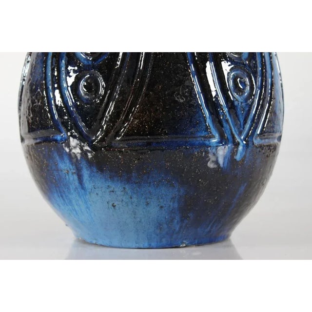 An extraordinary huge and tall Mid-Century Danish floor vase by Fridtjof Sejersen for Sejer Studio Ceramic made ca. 1960s...