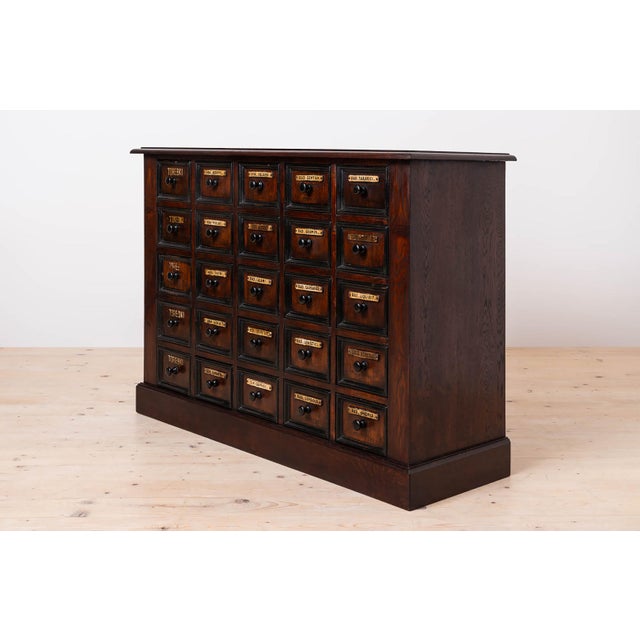 20th Century Apothecary Chest of Drawers in Oak Wood, 1920s For Sale - Image 11 of 11