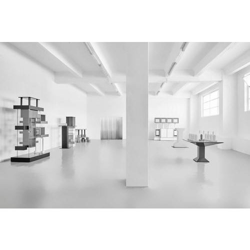 Mettsass Table in Red Metal and Glass by Ettore Sottsass For Sale - Image 6 of 7