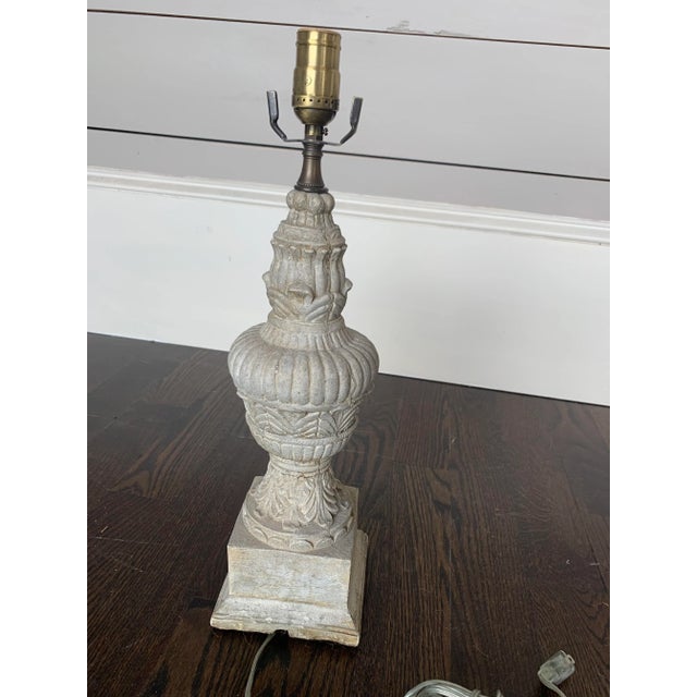 Vintage Mid 20th Century Concrete Lamp For Sale - Image 4 of 6