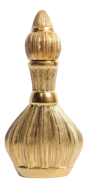Moorish Bohemian Decorative Gilt Porcelain Flask With Lid