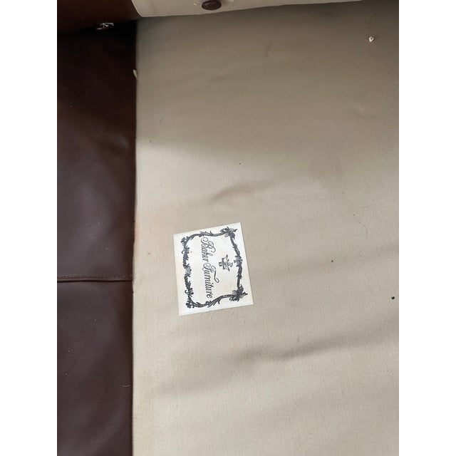 Brown Vintage Baker Furniture Chesterfield Leather Sofa For Sale - Image 8 of 8