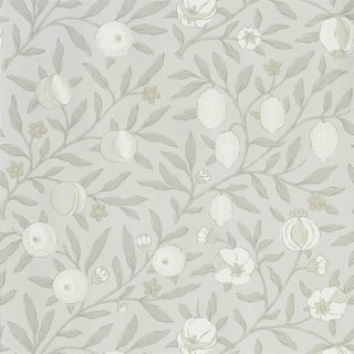 Morris & Co Pure Fruit Wallpaper in Grey Blue For Sale