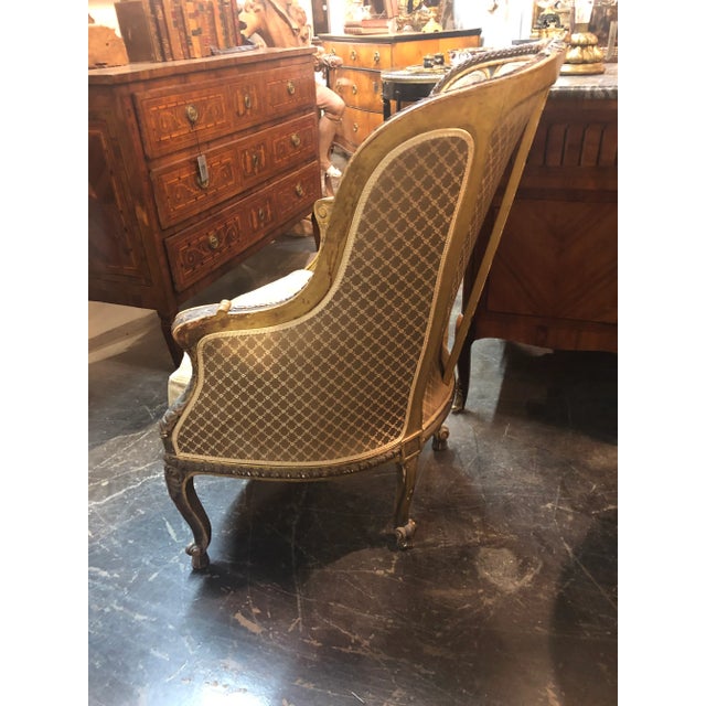 19th Century French Louis XV Bergere Chair For Sale - Image 4 of 8