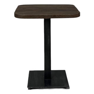 1960s Reclaimed Oak French Bistro Table (1 of 2) For Sale