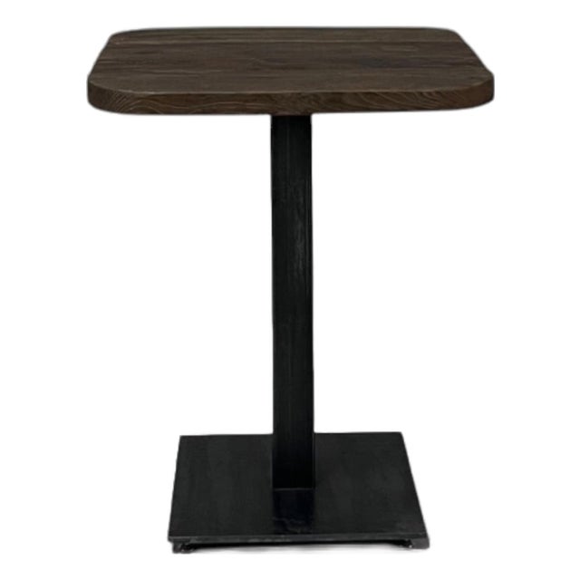 1960s Reclaimed Oak French Bistro Table (1 of 2) For Sale