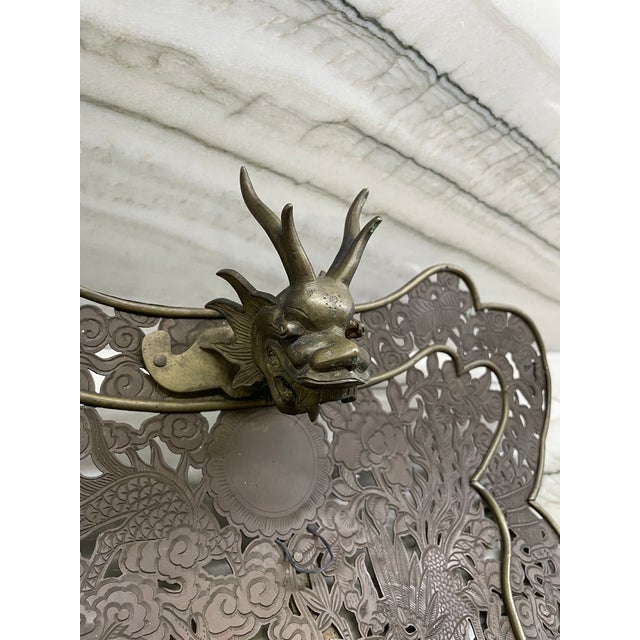 Antique Chinese 19th Century Votive Pole Arm Fan Shape Temple Standard For Sale In West Palm - Image 6 of 12