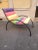 1980s Armchair in Black Lacquered Iron with Colored Fabric Cylinders, 1980s For Sale - Image 5 of 12