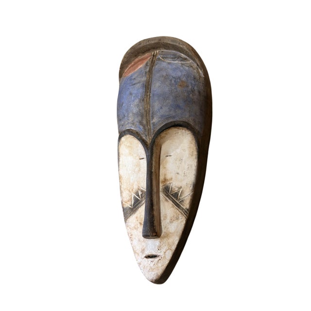 Vintage Large Fang Mask Elongated Face Gabon African Mask 23" H For Sale In New York - Image 6 of 8