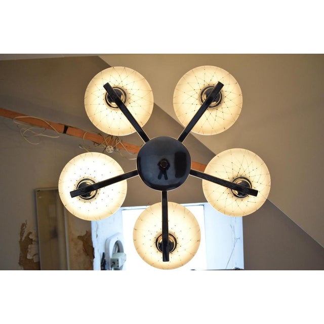 Mid-Century Chandelier attributed to Company Drukov, 1960s For Sale - Image 14 of 17