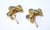 Gold Antigona Paris Gold Plated Sculptural Earrings With Blue Cabochons, a Pair For Sale - Image 8 of 12