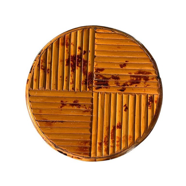 This unique barstool is truly one of a kind. Created from what is commonly referred to as burnt bamboo or tiger bamboo, it...