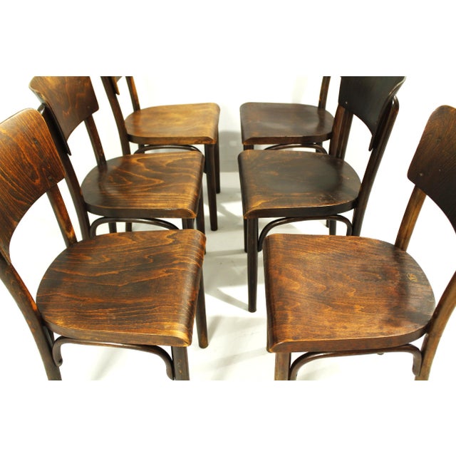 Pub Chairs from Thonet, 1930s, Set of 6 For Sale - Image 12 of 18