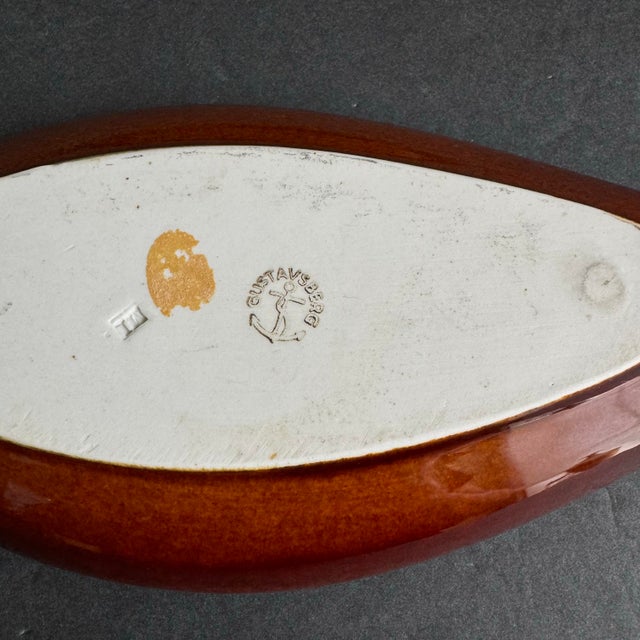 Stig Lindberg Gustavsberg Fish Fladen Fish Dishes Bowls a Pair Mid Century For Sale - Image 11 of 11