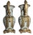 Mid 20th Century Vintage Ormolu Rococo Ceramic Urns With Floral Motif- A Pair For Sale - Image 5 of 15