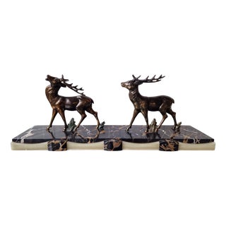 Deer Figurine in Brass For Sale