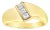 Diagonal Princess Cut Diamond Ring .27cttw 14k Yellow Gold, Size 6 For Sale